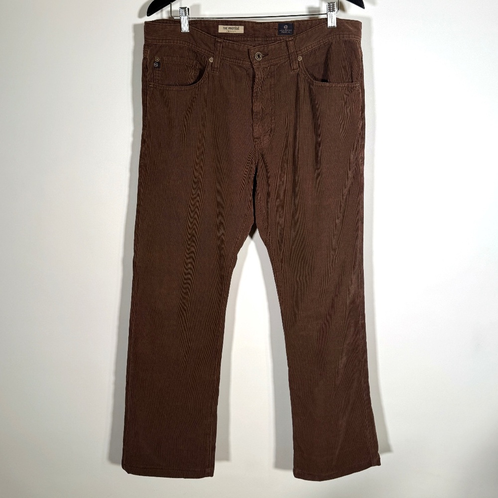 AG The Protege - Corduroy Pants Brown Straight Leg Made USA Size 34